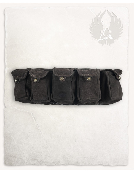 Cintura Rickar con 5 sacchetti - Marrone