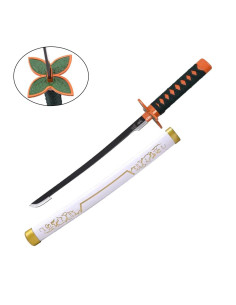 Mini Katana Shinobu Kochou fiore verde, lama in bambù