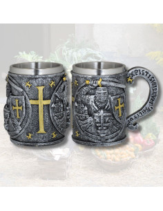 Tazza in resina Guerriero Templare (12,5 cm.)