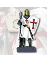 Magnete cavaliere templare bianco con lancia (7 cm.)