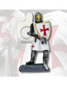 Immagine di un cavaliere templare bianco con mazza (7 cm.)