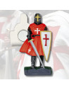 Immagine cavaliere templare rosso con spada (8 cm.)