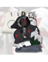 Imán Templario nero a cavallo (7 cm.)