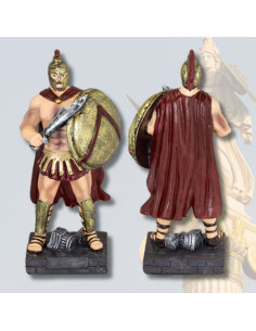 Figura guerriero greco con scudo e spada (12 cm.)