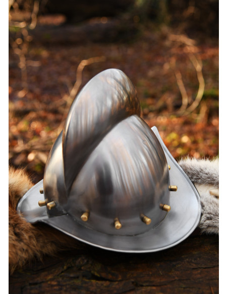 Elmo medievale tedesco Morion, XVI...