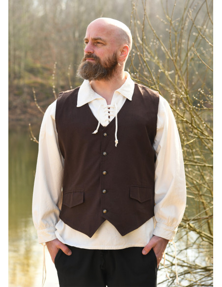Gilet medieval marrone modello Lasse