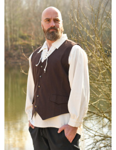 Gilet medieval marrone modello Lasse 2