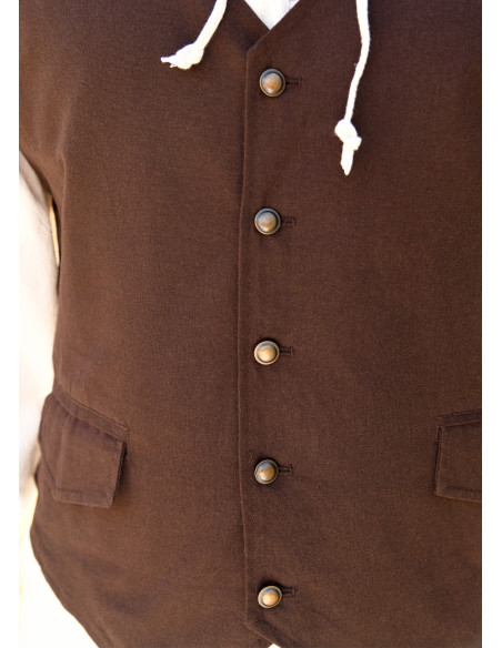 Gilet medieval marrone modello Lasse