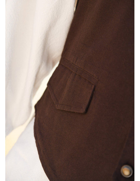 Gilet medieval marrone modello Lasse