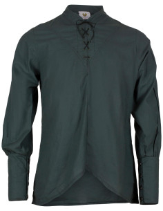 Camicia medieval in cotone modello Arantir, colore verde...