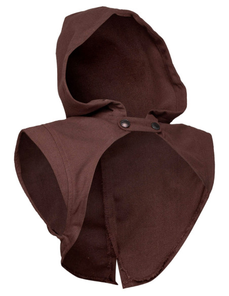 Spallaccio medievale con cappuccio...