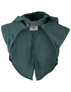 Coprispalle con cappuccio medieval Galatea, colore verde