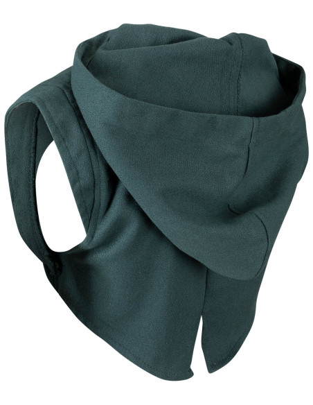 Coprispalle con cappuccio medieval...