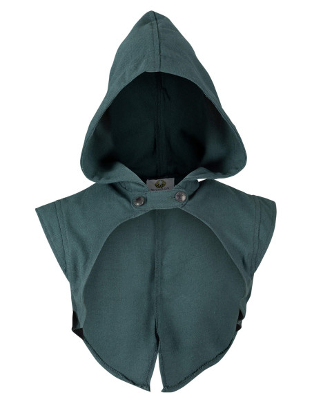 Coprispalle con cappuccio medieval...