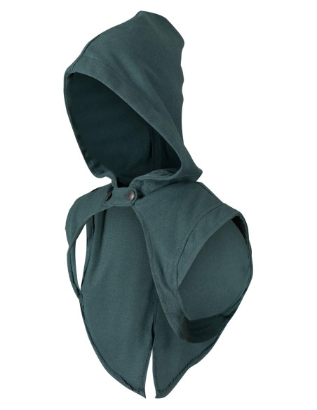 Coprispalle con cappuccio medieval...