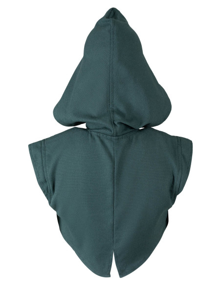 Coprispalle con cappuccio medieval...