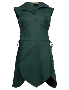 Túnica medieval in cotone modello Galatea, colore verde