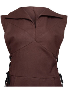 Tunica medieval in cotone modello Galatea, colore marrone 2