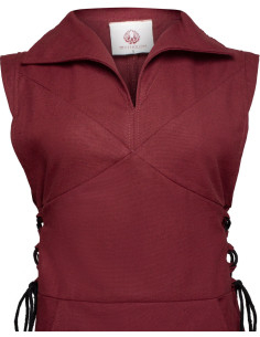 Tunika medievale in cotone modello Galatea, colore bordeaux 2