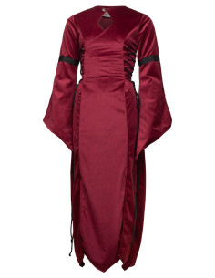Vestito medieval in velluto modello Antaris, colore bordeaux