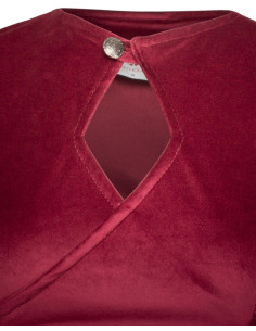 Vestito medieval in velluto modello Antaris, colore bordeaux 2