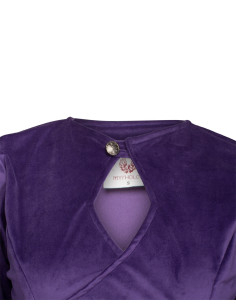Abito medieval in velluto modello Antaris, colore viola 2