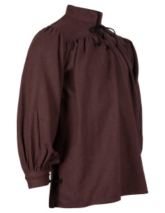 Camicia medieval in cotone modello Ansgar, colore marrone 2