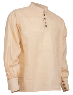 Camicia medieval in cotone modello Bartold, colore bianco... 2