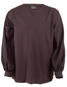 Tunika medievale base uomo in cotone, colore marrone