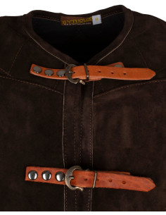 Gilet medievale lungo in scamosciato modello Garen,... 2