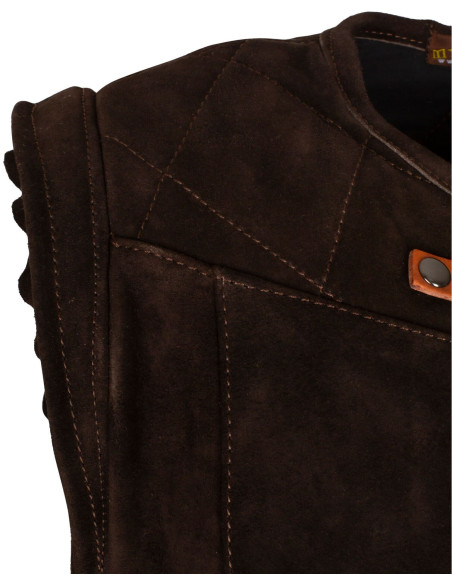 Gilet medievale lungo in scamosciato...