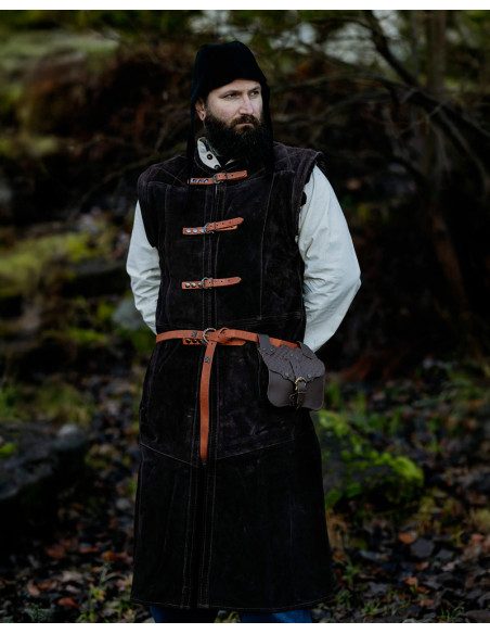 Gilet medievale lungo in scamosciato...