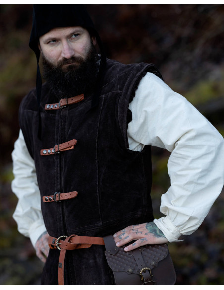 Gilet medievale lungo in scamosciato...
