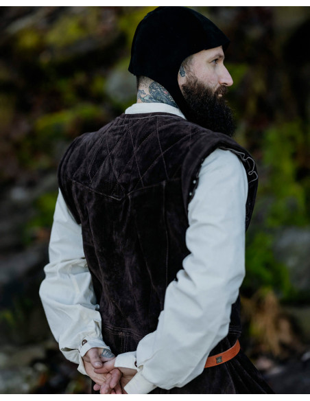 Gilet medievale lungo in scamosciato...