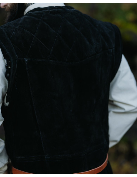 Gilet medieval lungo in camoscio...