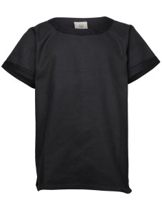 Tunika medievale corta in cotone modello Holgar, colore nero