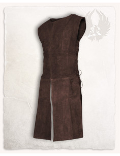 Tabardo medieval in pelle scamosciata modello Justus,...