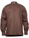 Camicia medieval in cotone modello Lucious, colore marrone