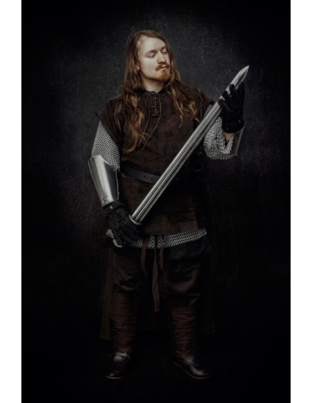 Gilet medieval chiuso in suede...