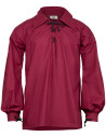 Camicia medieval in cotone modello Sawyer, colore bordeaux