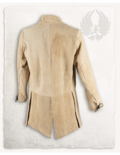 Giacca medievale in suede modello Tilly, colore sabbia 2