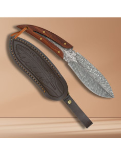 Coltello Albainox lama piuma, custodia decorata