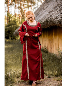 Abito medievale donna modello Sophie, Rosso 2