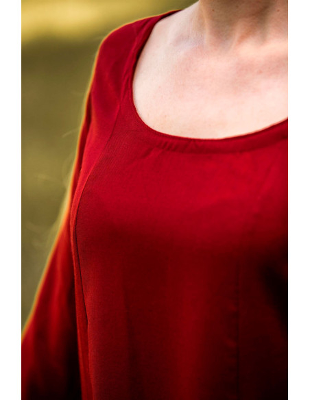 Tunica rossa lunga da donna medievale...
