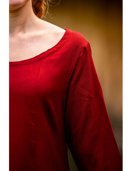 Tunica rossa lunga da donna medievale...