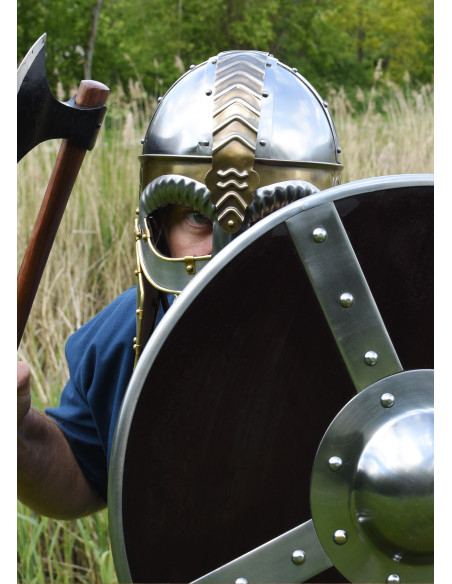 Scudo vichingo in legno, 56 cm.