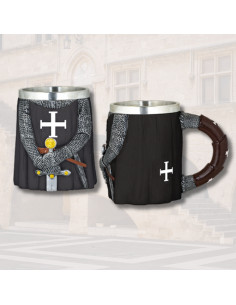 Tazza medievale in resina design Cavaliere Templare