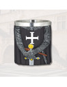 Vaso medieval in resina per shot design Cavaliere Templare