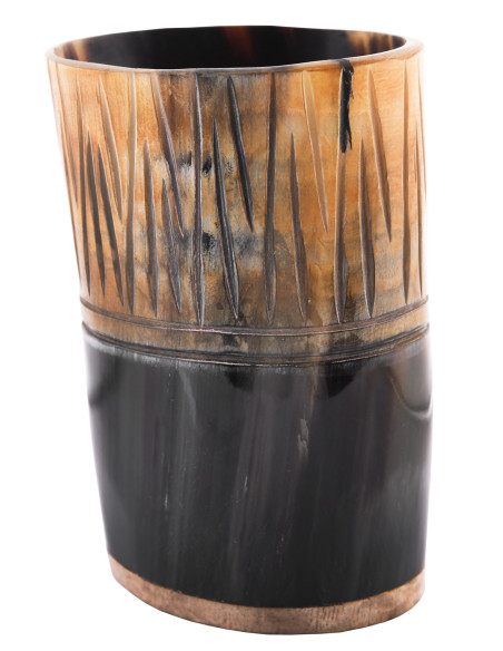 Tazza medievale in corno e legno (11...