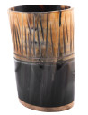Tazza medievale in corno e legno (11 cm.)